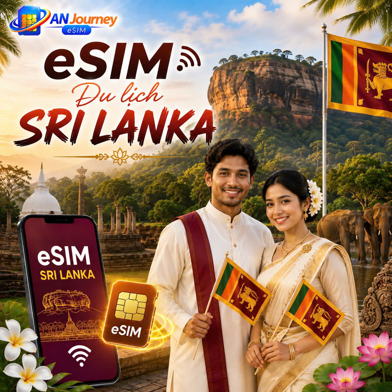 eSIM Du Lịch Sri Lanka